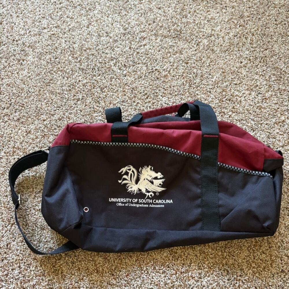 University of South Carolina Red and Black Duffle Bag Fighting Gamecocks